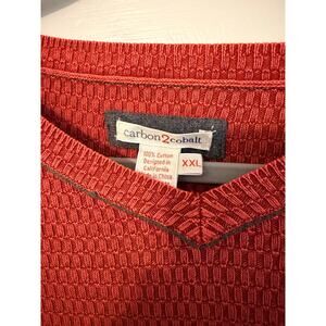 Carbon 2 Cobalt Cotton V neck Sweater XXL